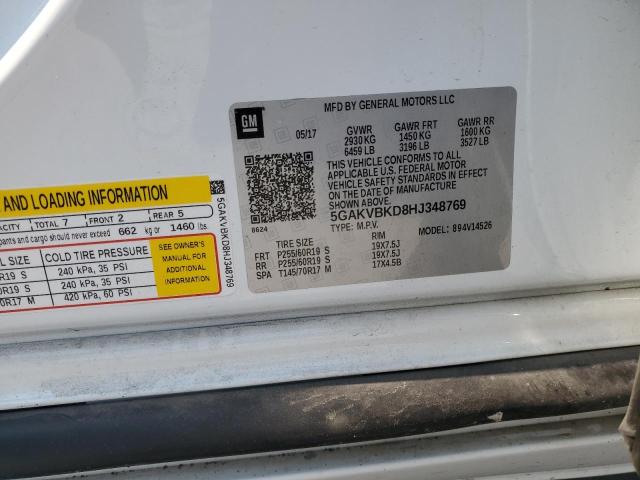 2017 BUICK ENCLAVE 5GAKVBKD8HJ348769