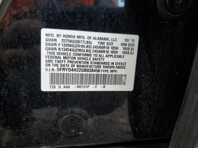 2016 ACURA MDX 5FRYD4H22GB038456