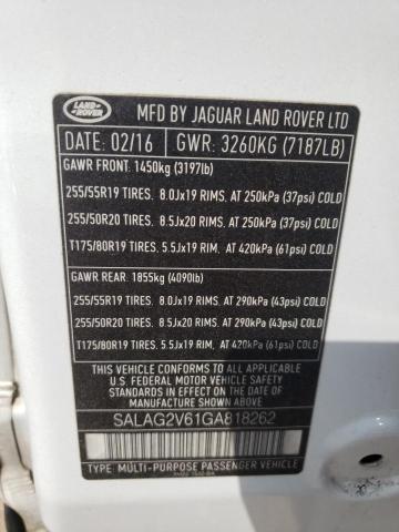 2016 LAND ROVER LR4 HSE - SALAG2V61GA818262