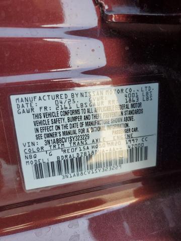 2025 NISSAN SENTRA SV 3N1AB8CV1SY323229