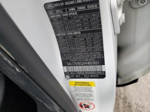 2017 LAND ROVER DISCOVERY SALCR2BG2HH651631
