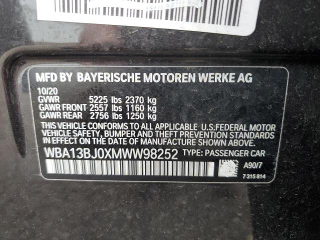 2021 BMW 530 XI WBA13BJ0XMWW98252
