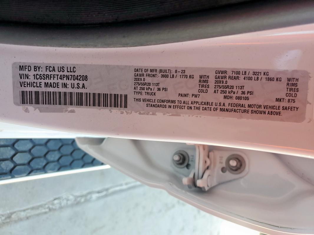 2023 RAM 1500 BIG HORN/LONE STAR 1C6SRFFT4PN704208