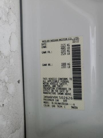 2023 NISSAN MAXIMA PLA 1N4AA6FV0PC502626