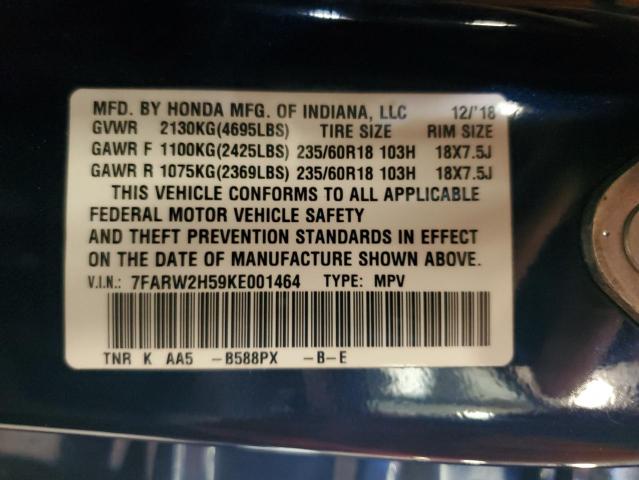 2019 HONDA CR-V EX 7FARW2H59KE001464