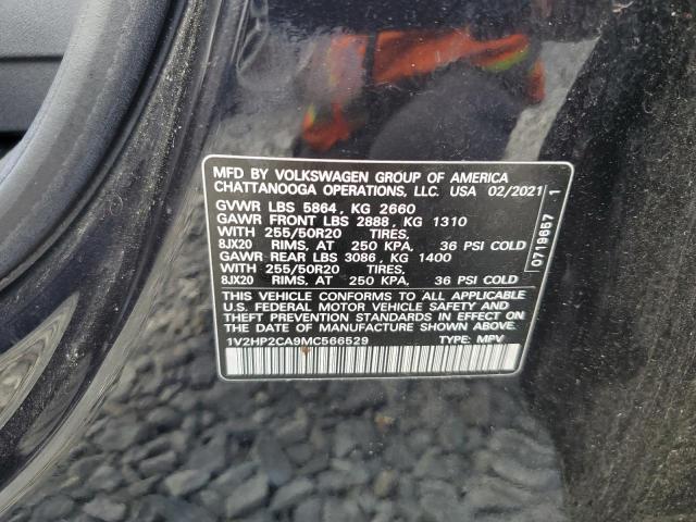 2021 VOLKSWAGEN ATLAS SE 1V2HP2CA9MC566529