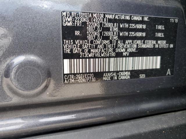 2020 TOYOTA RAV4 HYBRI 2T3EWRFV6LW058190