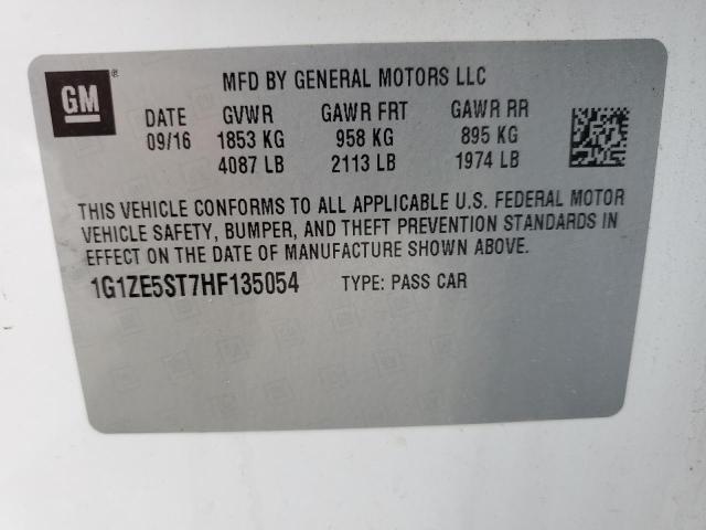 2017 CHEVROLET MALIBU LT 1G1ZE5ST7HF135054