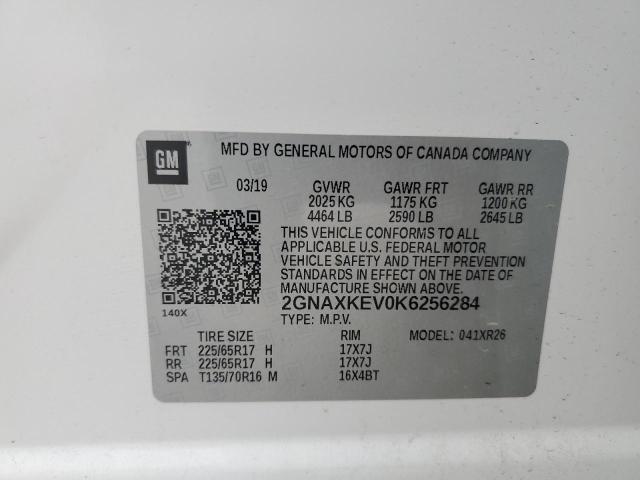 2019 CHEVROLET EQUINOX LT - 2GNAXKEV0K6256284