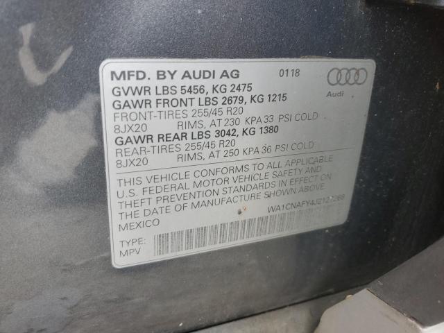 2018 AUDI Q5 PRESTIG WA1CNAFY4J2127268