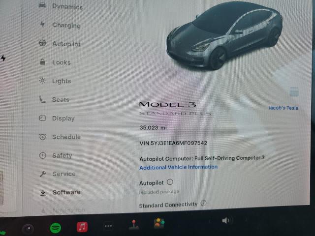 2021 TESLA MODEL 3 5YJ3E1EA6MF097542
