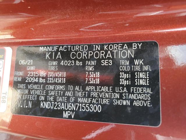 2022 KIA SOUL LX KNDJ23AU6N7155300