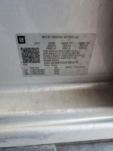 2018 CHEVROLET SILVERADO - 1GC1KWEY3JF181979