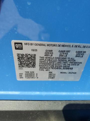 2025 CHEVROLET EQUINOX RS 3GNAXTEG8SL308649