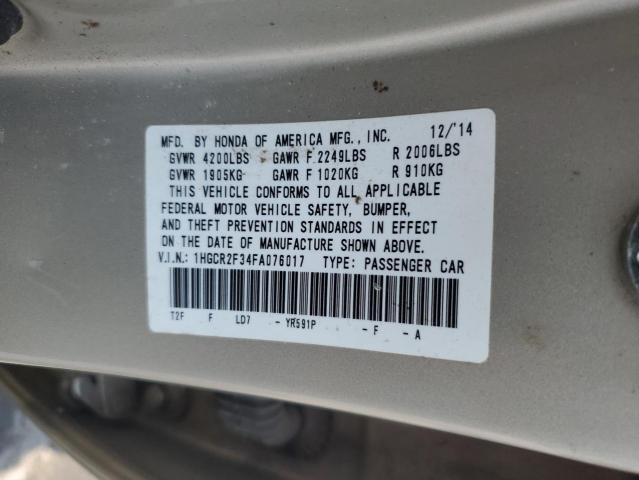 2015 HONDA ACCORD LX 1HGCR2F34FA076017