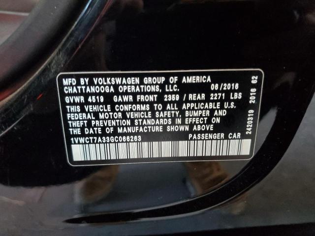 2016 VOLKSWAGEN PASSAT SEL 1VWCT7A33GC066263