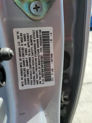 2015 HONDA CIVIC HYBR 19XFB4F24FE201081