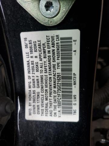 2016 HONDA CIVIC EXL 19XFC1F73GE216261