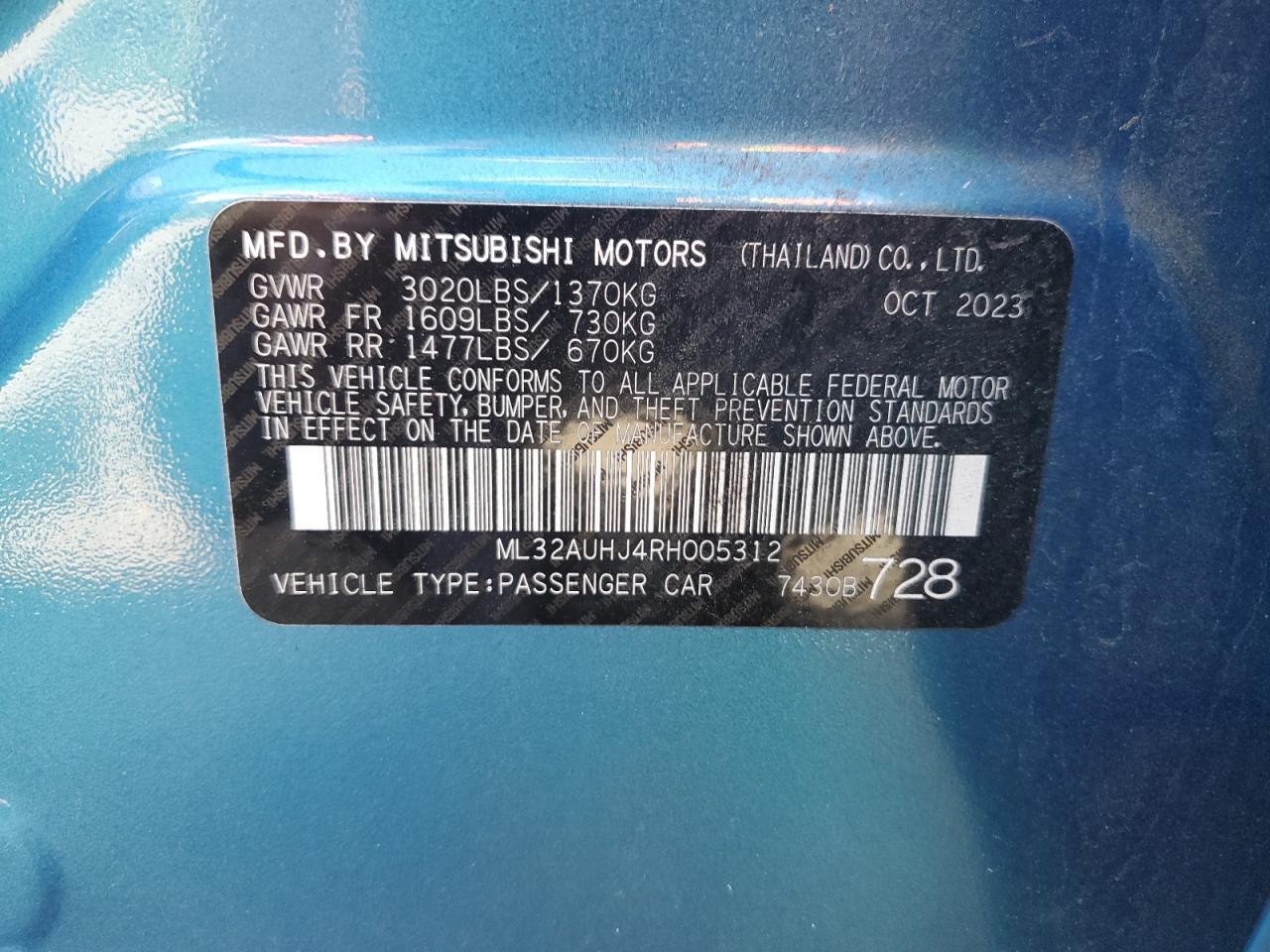 MITSUBISHI MIRAGE ES