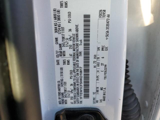 2017 FORD F150 SUPER 1FTEW1CF5HKD10817
