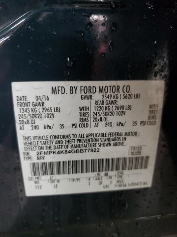 2016 FORD EDGE TITAN - 2FMPK4K84GBB77822