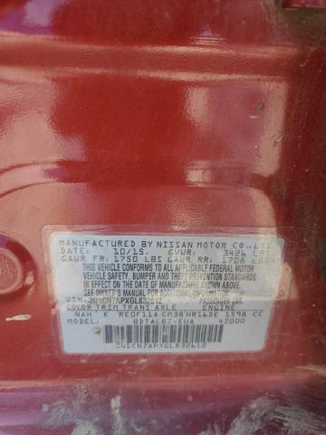 2016 NISSAN VERSA S 3N1CN7APXGL832612