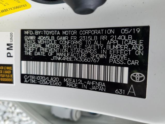 2019 TOYOTA COROLLA SE - JTNK4RBE7K3060767