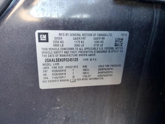 2015 GMC TERRAIN SLT 2GKALSEK8F6245120