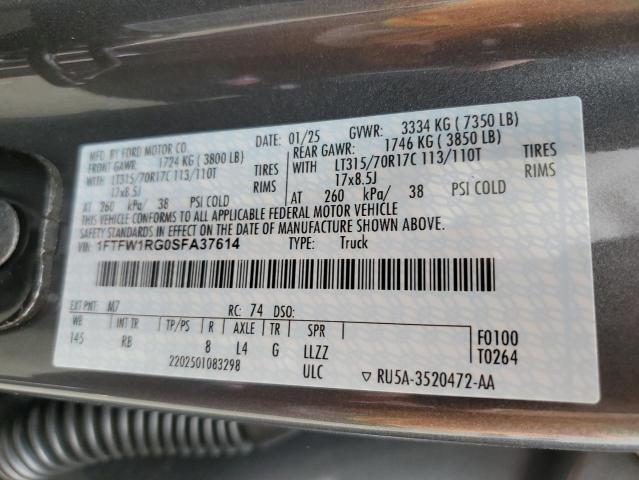 2025 FORD F150 RAPTOR 1FTFW1RG0SFA37614