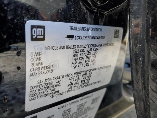 2022 CHEVROLET SILVERADO K1500 RST 1GCUDEED8NZ575139