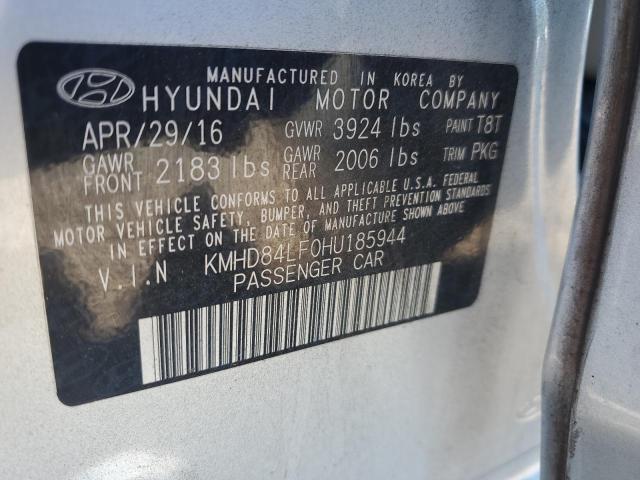 2017 HYUNDAI ELANTRA SE KMHD84LF0HU185944