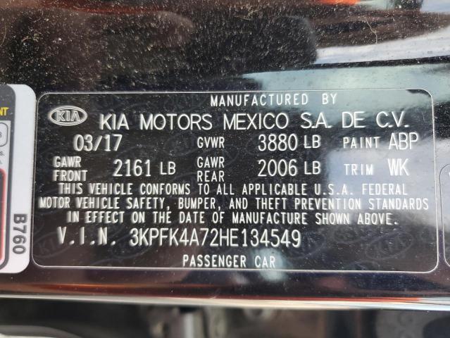 2017 KIA FORTE LX 3KPFK4A72HE134549