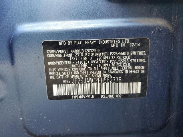 2015 SUBARU FORESTER 2 JF2SJAWC2FH562376