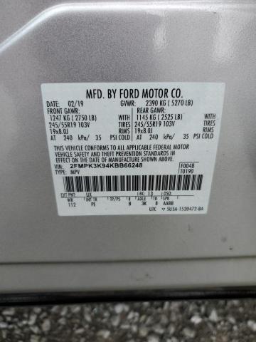 2019 FORD EDGE TITAN 2FMPK3K94KBB66248