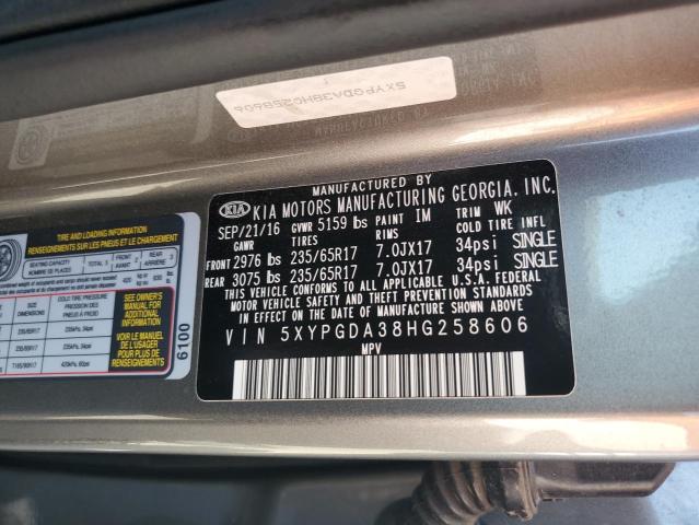 2017 KIA SORENTO LX - 5XYPGDA38HG258606
