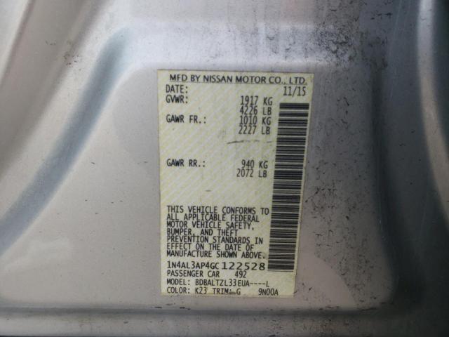 2016 NISSAN ALTIMA 2.5 1N4AL3AP4GC122528