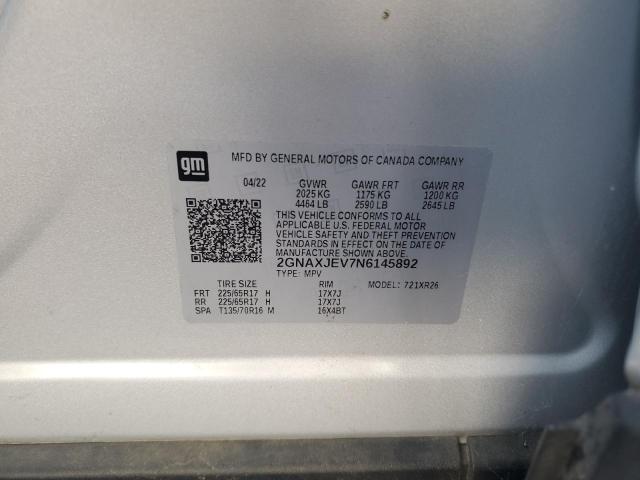 2022 CHEVROLET EQUINOX LT - 2GNAXJEV7N6145892