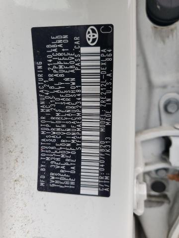 2021 TOYOTA COROLLA LE 5YFEPMAE6MP234481
