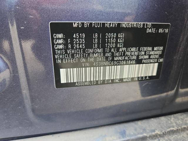 2016 SUBARU LEGACY 2.5 4S3BNBC69G3061846