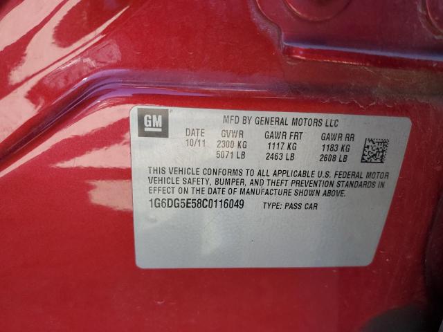 2012 CADILLAC CTS LUXURY - 1G6DG5E58C0116049