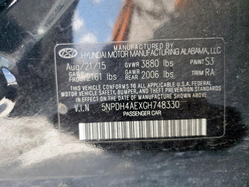 2016 HYUNDAI ELANTRA SE - 5NPDH4AEXGH748330