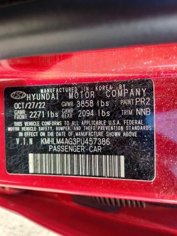 2023 HYUNDAI ELANTRA SEL KMHLM4AG3PU457386