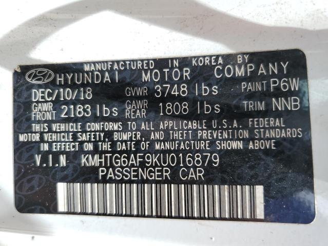 2019 HYUNDAI VELOSTER B KMHTG6AF9KU016879