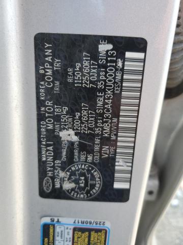 2019 HYUNDAI TUCSON LIM KM8J3CA43KU000113