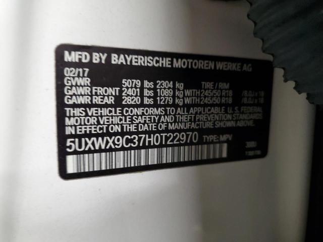 2017 BMW X3 XDRIVE28I 5UXWX9C37H0T22970