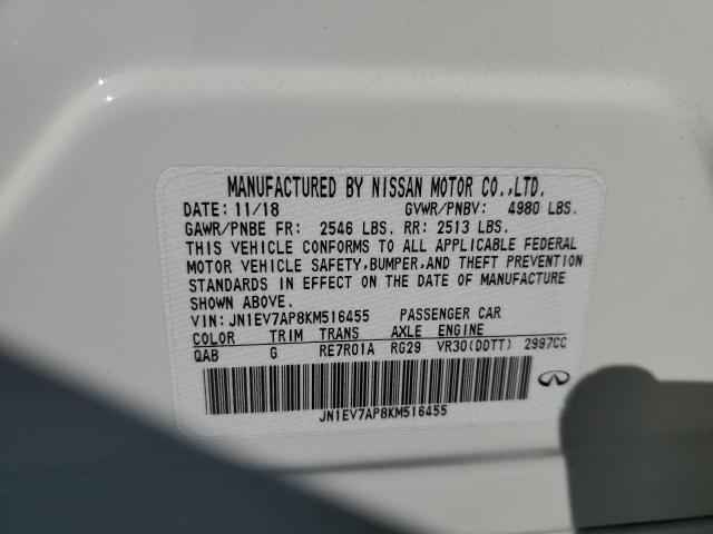 2019 INFINITI Q50 LUXE JN1EV7AP8KM516455