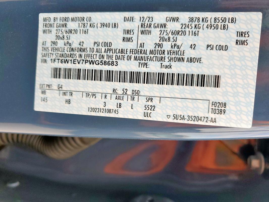 2023 FORD F150 LIGHT - 1FT6W1EV7PWG58683