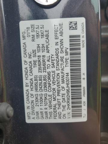 2018 HONDA CR-V TOURI 2HKRW2H96JH630744
