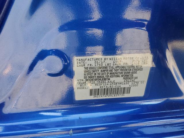 2017 NISSAN VERSA S 3N1CN7AP2HL839734