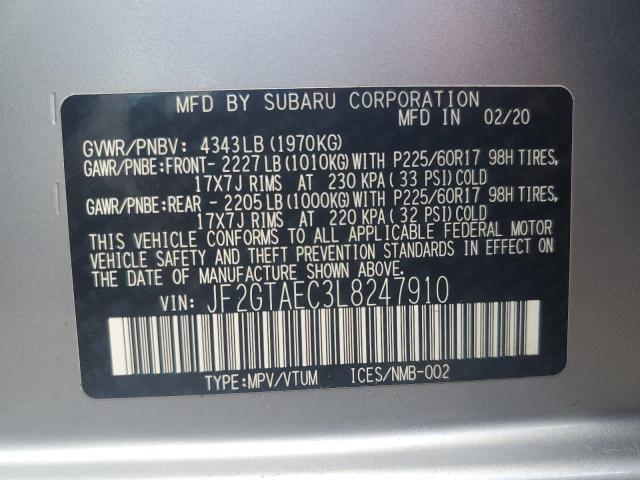 2020 SUBARU CROSSTREK JF2GTAEC3L8247910